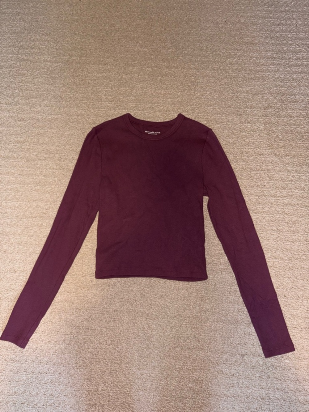Abercrombie Essentials Cropped Long Sleeve